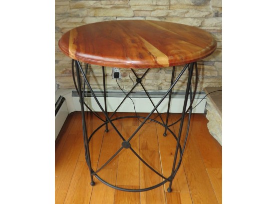Home Goods Table - Wood Top With Metal Base