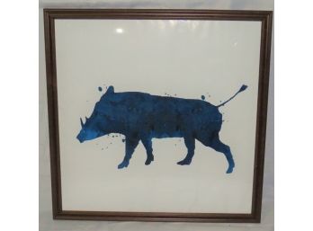 Blue Boar Framed Wall Decor
