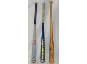 Baseball Bats -easton & Louisville Slugger - Assorted Set Of 3