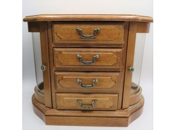 Jewelry Box - Wood 4-drawer & 2-door Box