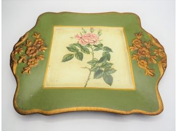 Decorative Plate - Rectangular Floral