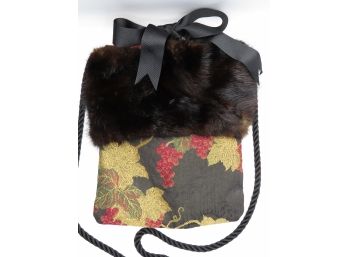 Shelley Bartlett Handbag With Faux Fur Trim