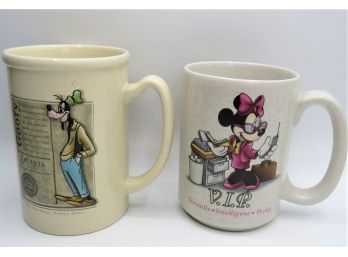 Disney V.I.P. Minnie Mouse & Goofy Mugs - Set Of 2