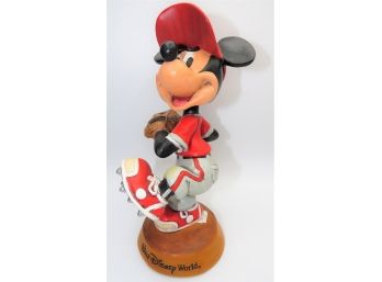Walt Disney World Mickey Mouse Nodder Bobblehead Bobble Head Baseball Figure