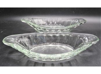 Oval Glass Dishes - Set Of 2