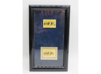 Horse Racing US Postage 10 Cents Framed Wall Decor - Kentucky Derby Metal & Postage Stamp