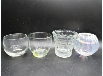 Glass Votives - Assorted Set Of 4