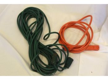 Electrical Extension Cords Power Strip 10ft & 25ft Lot Of 2