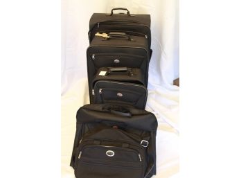 Atlantic & American Tourister Suitcase Luggage Bag Set Lot Of 5pcs