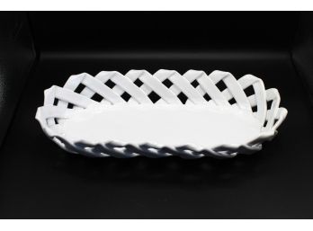 PRIMO'GI Ceramic Woven Bread Serving Platter Made In Italy