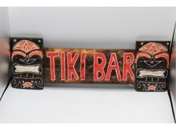 Beachcombers Wood Tiki Bar Plaque