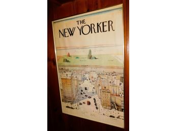 New Yorker Saul Steinberg 1976  Art Print With Framed Rare NYC Poster