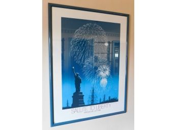 Framed Print - Salute To Liberty - Lithograph - Operation Sale July 4, 1986