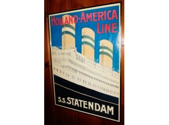 Holland - American Line Poster Framed - SS Statendam
