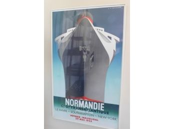 Large Print Framed - Normandie Transatlantique  Inaugural 29 Mia 1935 - A.M. Cassandre