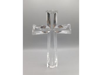 Fine Bohemian 24 Lead Crystal Cross Made In Czech Republic