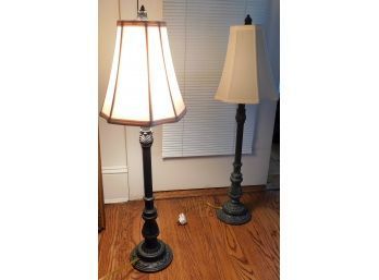 Vintage Table Lamps 2/ Shades Lot Of 2