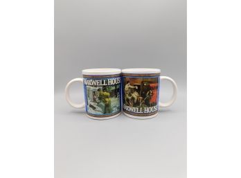 Maxwell House Vintage Coffee Mugs - Set Of Two