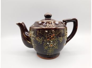 Hand Painted Brown Japanese Teapot