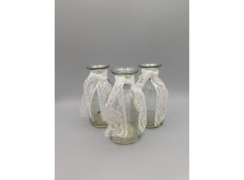 Ashland Summer Wrapped Decorative Glass Vases - Set Of Three