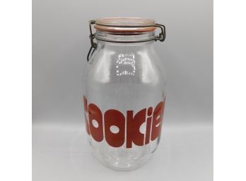 Glass Three Liter Clamp Cookie Jar
