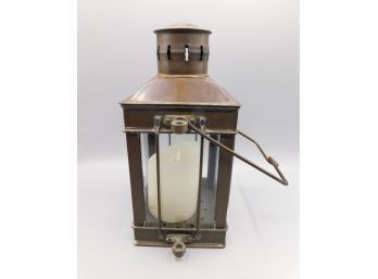 Brown Metal Decorative Lantern With Scott Living Electric Candle