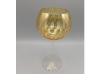 Gold Tone Glass Tea Light Holder