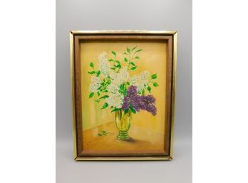 H. Tieben Framed Flower Painting