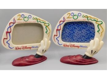 Walt Disney World 2000 Mickey's Hand Picture Frames - Set Of Two