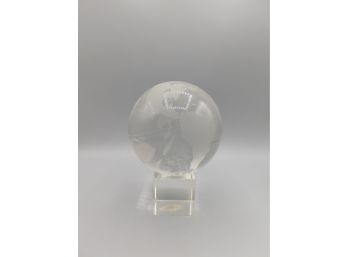 Shannon Crystal Desk Globe With Stand