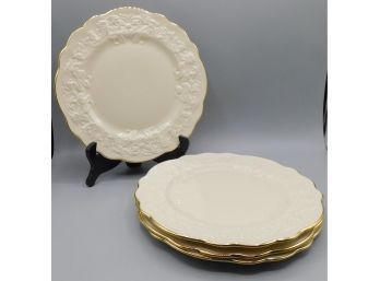 Lenox Embossed Holly & Bows Plate Set - Set Of Four