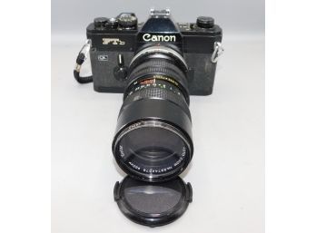 Canon FTb QL Film Camera With Vivitar Close Focusing Auto Zoom 70-150mm Lens