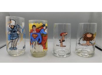 Vintage Collectors Drinking Glasses Lot Of Four