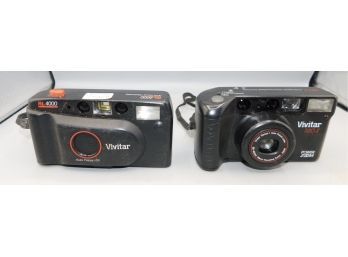 Vivitar 32oz Power Zoom Series 1 Auto Focus Film Camera With Vivitar RL400 Auto Focus Film Camera