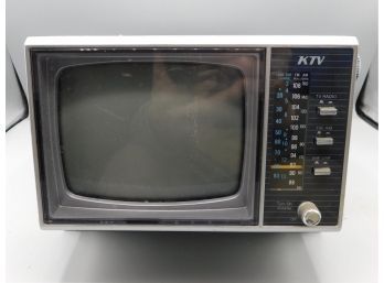 Vintage 1986 KTV Portable TV/Radio Model KT526A