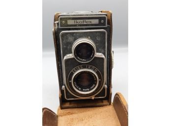 Vintage Ikoflex Zeiss Ikon Compur-rapid With Leather Case