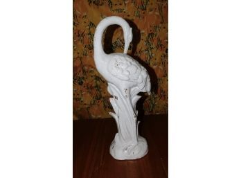 Ceramic Glazed Heron Figurine