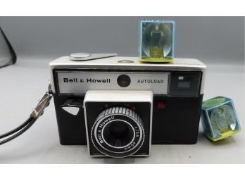 Bell & Howell Autoload 40 Mm Film Camera With Flash Cube Accessory