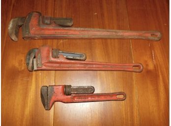 Pipe Wrenches - Lot Of Three