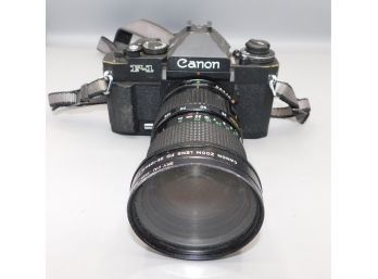Canon F1 Film Camera #231142 With Canon Zoom Lens FD 35-105mm