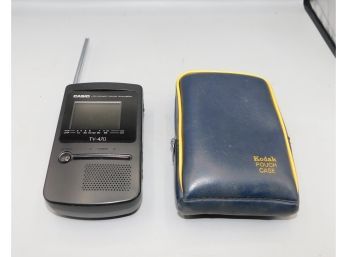 Casio LCD Pocket Color Television - Battery Operated With Case