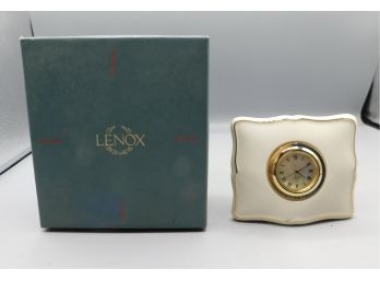 Mini Lenox Porcelain Table Clock With Box