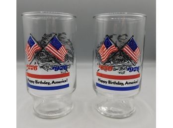 Vintage 1976 Two-hundred Anniversary Of America Happy Birthday America Cups Set Of Two