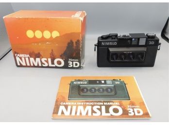 Nimslo 3D 35mm Film Camera With Manual And Box