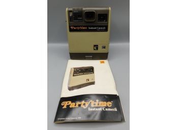 Vintage Kodak Party Time 1980 Instant Camera With Manual