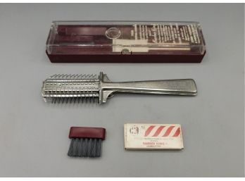 1980 Barber King Home Barber Shop Brush With Case