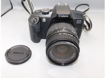 Canon EOS 5000 Film Camera With Sigma Zoom 28-80mm Macro Lens