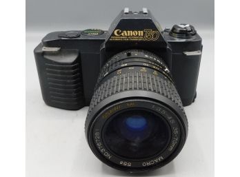 Canon T50 Film Camera With Osawa MC Macro 35-70mm Lens - Case Included