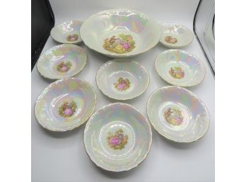 Winterling Schwarzenbach Serving Bowl With 8 Small Bowls