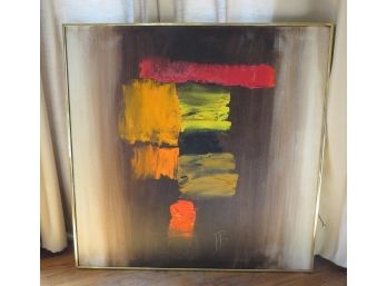 Mid Century H.B.  Abstract  Panting  In Frame
